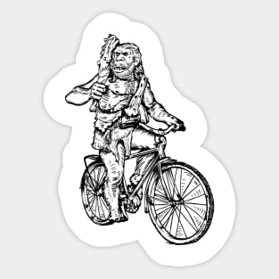 SEEMBO Neanderthal Cycling Bicycle Cyclist Biker Biking Bike Sticker